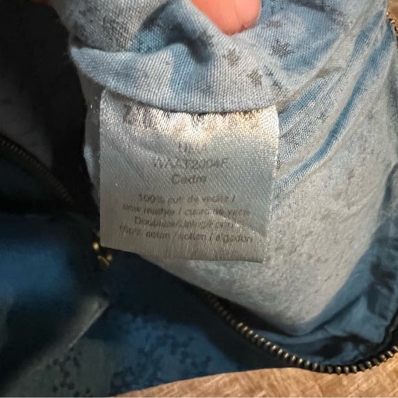 Zadig & Voltaire Teal Butterfly Leather Pouch - Picture 5 of 6